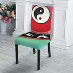 Yin Yang Chinese Zodiac Signs Print Dining Chair Slipcover