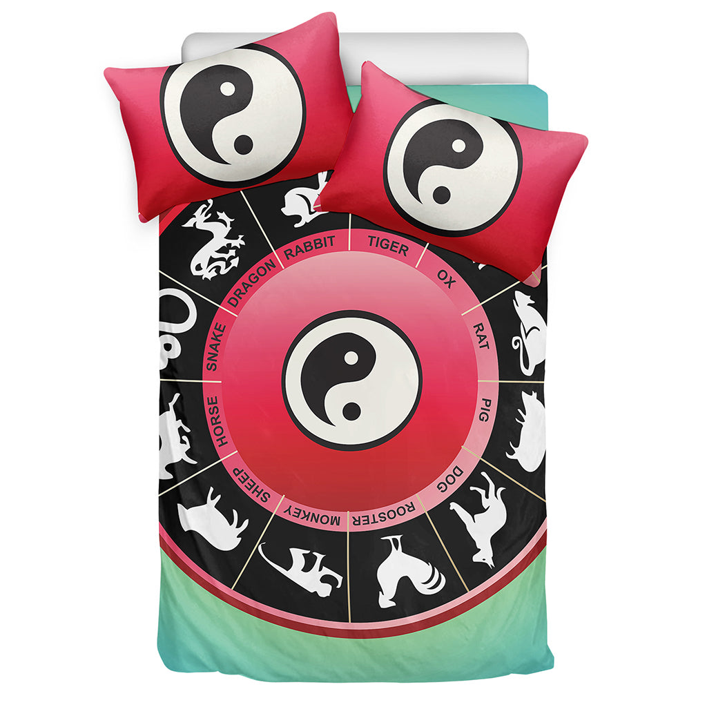 Yin Yang Chinese Zodiac Signs Print Duvet Cover Bedding Set – GearFrost