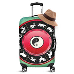 Yin Yang Chinese Zodiac Signs Print Luggage Cover