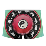 Yin Yang Chinese Zodiac Signs Print Men's Boxer Briefs