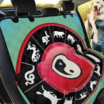 Yin Yang Chinese Zodiac Signs Print Pet Car Back Seat Cover