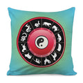 Yin Yang Chinese Zodiac Signs Print Pillow Cover