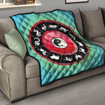 Yin Yang Chinese Zodiac Signs Print Quilt