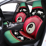 Yin Yang Chinese Zodiac Signs Print Universal Fit Car Seat Covers