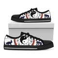 Yin Yang Chinese Zodiac Wheel Print Black Low Top Sneakers