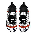 Yin Yang Chinese Zodiac Wheel Print Black Sneakers
