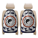 Yin Yang Chinese Zodiac Wheel Print Car Seat Organizers
