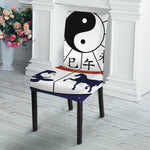 Yin Yang Chinese Zodiac Wheel Print Dining Chair Slipcover