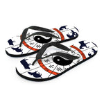 Yin Yang Chinese Zodiac Wheel Print Flip Flops