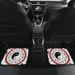 Yin Yang Chinese Zodiac Wheel Print Front and Back Car Floor Mats