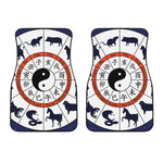 Yin Yang Chinese Zodiac Wheel Print Front Car Floor Mats
