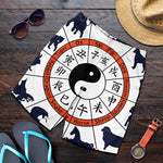 Yin Yang Chinese Zodiac Wheel Print Men's Shorts