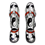 Yin Yang Chinese Zodiac Wheel Print Muay Thai Shin Guard