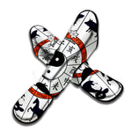 Yin Yang Chinese Zodiac Wheel Print Muay Thai Shin Guard