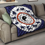 Yin Yang Chinese Zodiac Wheel Print Quilt