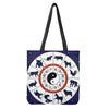 Yin Yang Chinese Zodiac Wheel Print Tote Bag