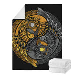 Yin Yang Owl Print Blanket