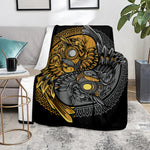 Yin Yang Owl Print Blanket