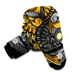 Yin Yang Owl Print Boxing Gloves