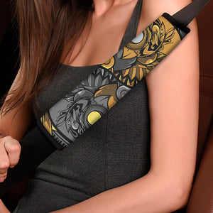Yin Yang Owl Print Car Seat Belt Covers