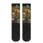 Yin Yang Owl Print Crew Socks