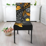 Yin Yang Owl Print Dining Chair Slipcover