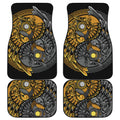 Yin Yang Owl Print Front and Back Car Floor Mats