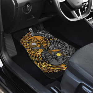 Yin Yang Owl Print Front Car Floor Mats