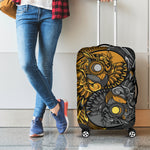 Yin Yang Owl Print Luggage Cover