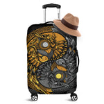 Yin Yang Owl Print Luggage Cover