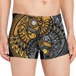 Yin Yang Owl Print Men's Boxer Briefs