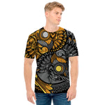 Yin Yang Owl Print Men's T-Shirt