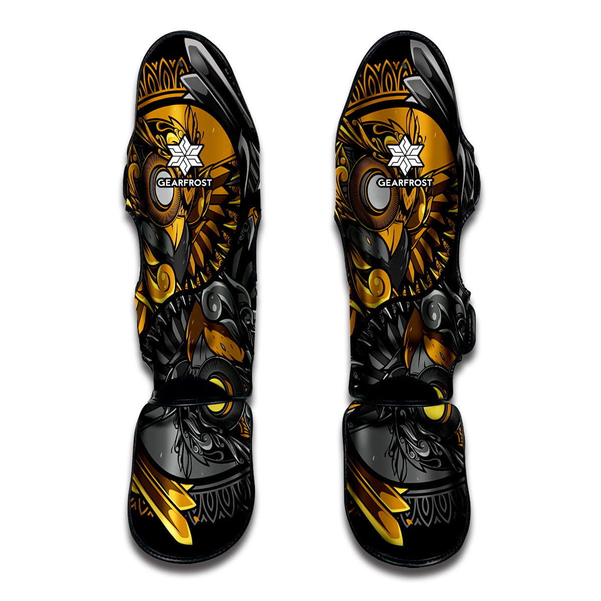 Yin Yang Owl Print Muay Thai Shin Guard