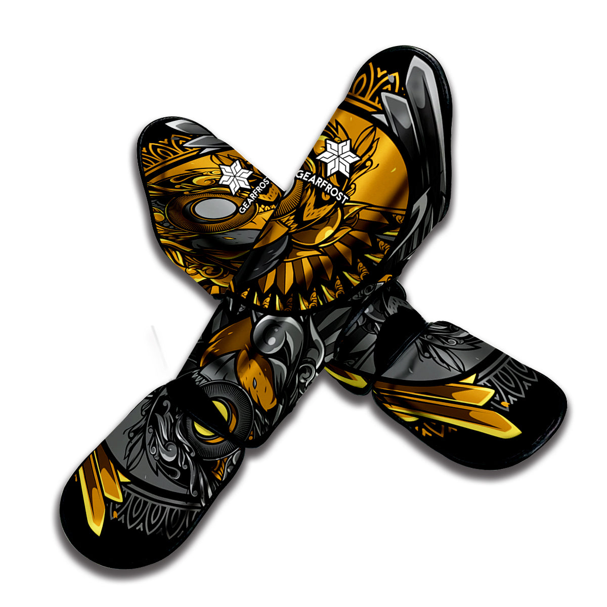 Yin Yang Owl Print Muay Thai Shin Guard