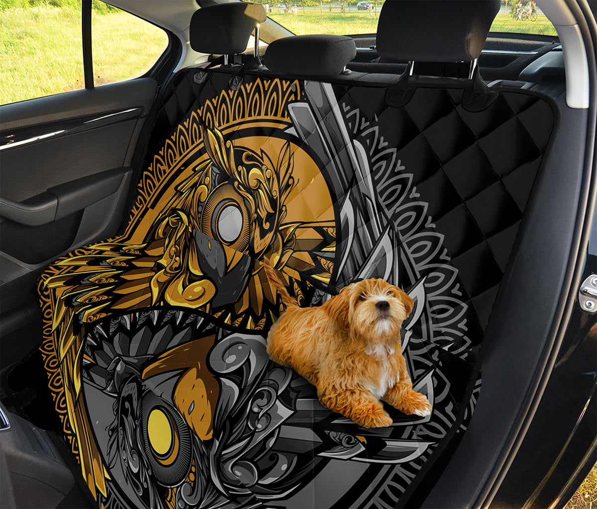 Yin Yang Owl Print Pet Car Back Seat Cover