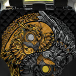 Yin Yang Owl Print Pet Car Back Seat Cover