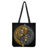 Yin Yang Owl Print Tote Bag