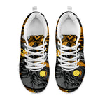 Yin Yang Owl Print White Sneakers