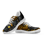 Yin Yang Owl Print White Sneakers