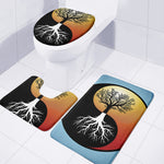 Yin Yang Tree Of Life Print 3 Piece Bath Mat Set