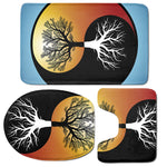 Yin Yang Tree Of Life Print 3 Piece Bath Mat Set