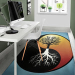 Yin Yang Tree Of Life Print Area Rug
