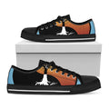 Yin Yang Tree Of Life Print Black Low Top Sneakers