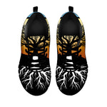 Yin Yang Tree Of Life Print Black Sneakers