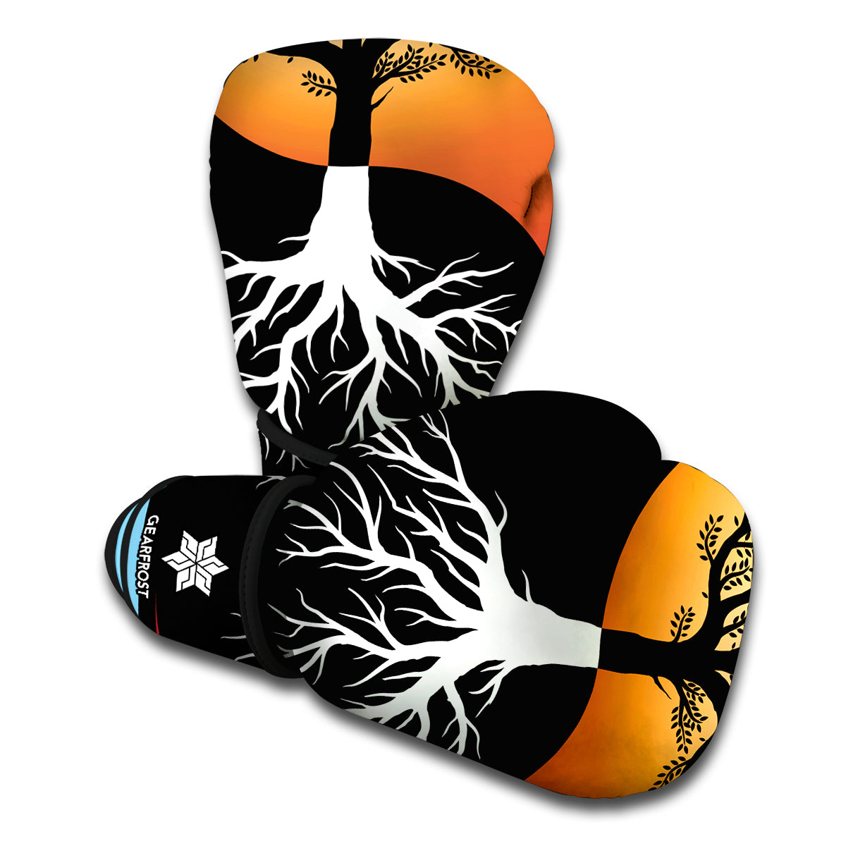 Yin Yang Tree Of Life Print Boxing Gloves