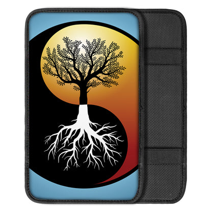 Yin Yang Tree Of Life Print Car Center Console Cover