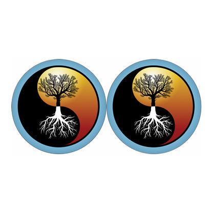 Yin Yang Tree Of Life Print Car Coasters