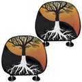 Yin Yang Tree Of Life Print Car Headrest Covers