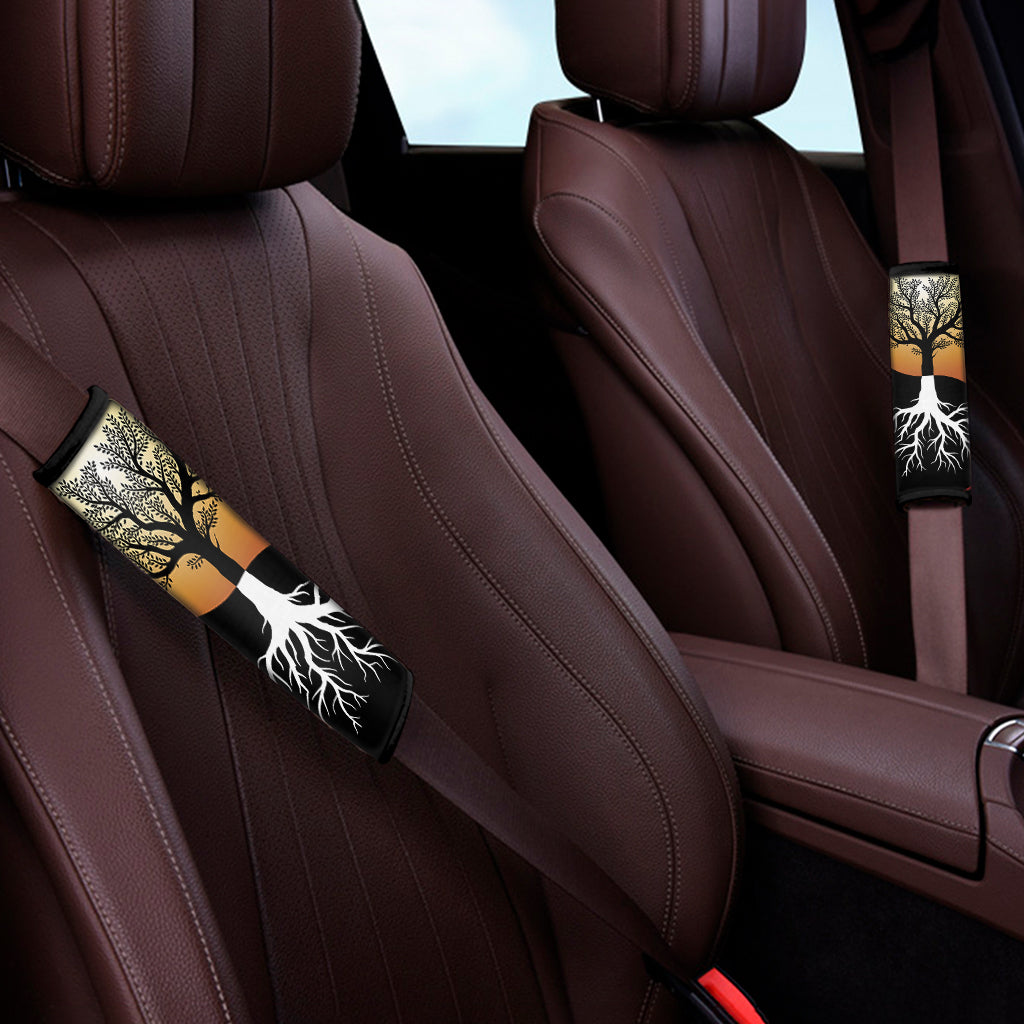 Yin Yang Tree Of Life Print Car Seat Belt Covers