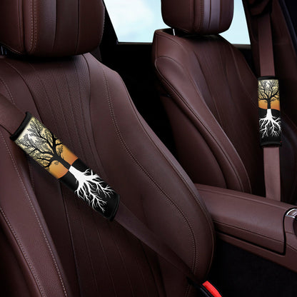 Yin Yang Tree Of Life Print Car Seat Belt Covers